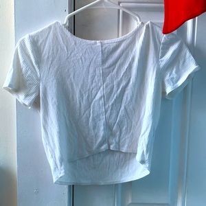 White crop top
